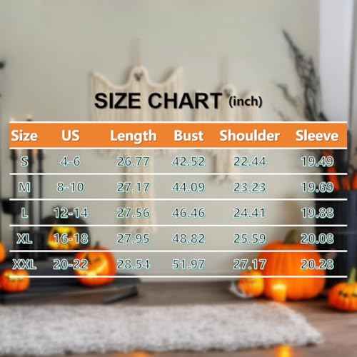 NANYUAYA Halloween Sweatshirts for Women Cute Spooky Season Pullover Long Sleeve Graphic Tops Casual Crewneck Striped Shirts