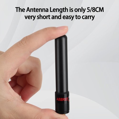ABBREE Dual Band VHF UHF 136-174MHz 400-470MHz Ham Radio Antenna SMA-Female Short Stubby Antenna for Baofeng UV-5R 5RM BF-F8HP/Pro K5PLUS UV-21R AR-152 Radio Accessories,2Pack(1.96-Inch+3.14-Inch)