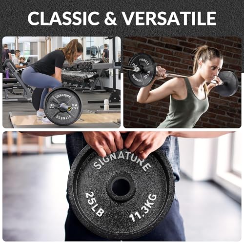 Fitvids Deep Dish 2-Inch Olympic Cast Iron Weight Plates with E-Coating