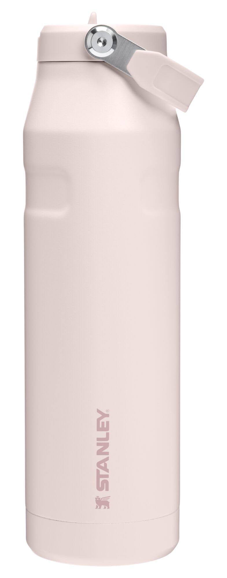Stanley IceFlow Flip Straw 2.0 Water Bottle 36 oz | Built-In Straw with Larger Opening | Lightweight and Leak Resistant | Insulated Stainless Steel | BPA-Free | Rose Quartz