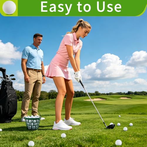 3 Pack Golf Ball Baskets - Portable Plastic Ball Containers for Golf Practice