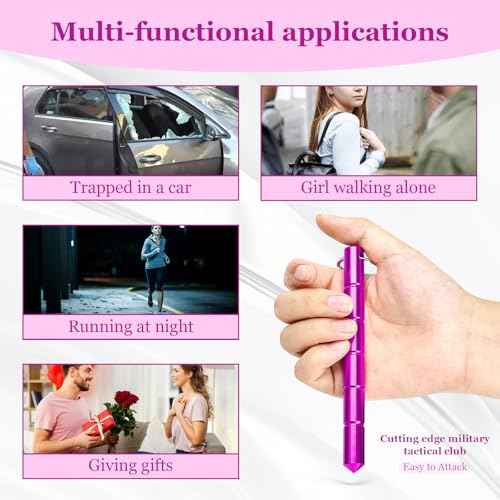 Safety Keychain Set for Women - Compact Personal Security Tool with Emergency Glass Breaker and Self Defense Keychain(3pcs)