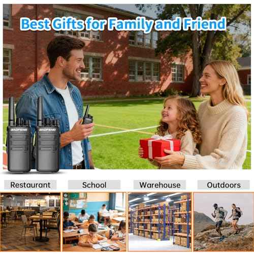 BAOFENG BD-V12B Radio 6 Pack Long Range Walkie Talkies for Adults, Portable FRS Two-Way Radios Rechargeable, with 6 Way Multi Gang Charger, Earpiece and Typc-C Charging for School,Camping,Gifts