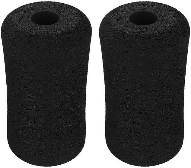2 Piece Foam Foot Pads Rollers Replacement Kit for Weight Machines Leg Extension Home Gym Equipment High Density Comfortable Non-Deforming 5.12 Inch Black Exercise Accessories(20 * 70 * 120mm)