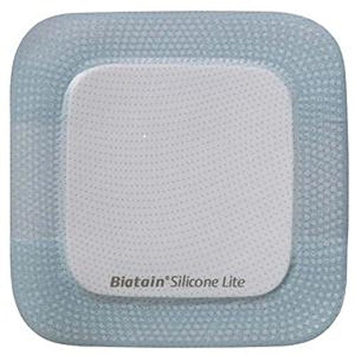 Coloplast Biatain Silicone Lite Foam Dressing, 3" X 3" with 1.38" X 1.38" Pad- Box of 10