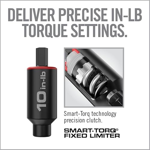 Real Avid Smart-Torq Fixed 10 Inch-Lb Torque Limiter - Accuracy Within +/- 5%, Click-Style Clutch Mechanism Prevents Over-Tightening, Works with 1/4" Hex Drivers and Bits