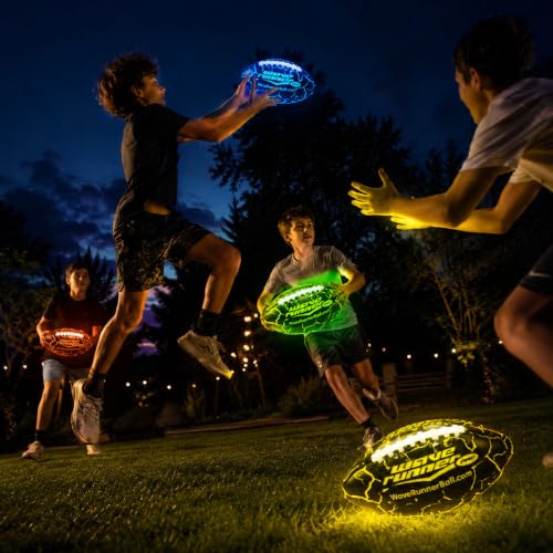 Wave Runner LED Pro Light Up Football - Random Color for Night Outdoor Play