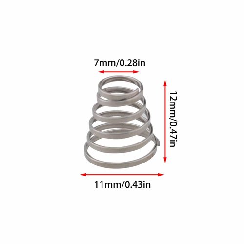 Ruiwaer 20pcs Bicycle Hub Quick Release Lever Axle Stainless Steel Spring Silver Road Bike Wheel String Spring Mountain Bike Hub Quick Release Bar Axle Springs