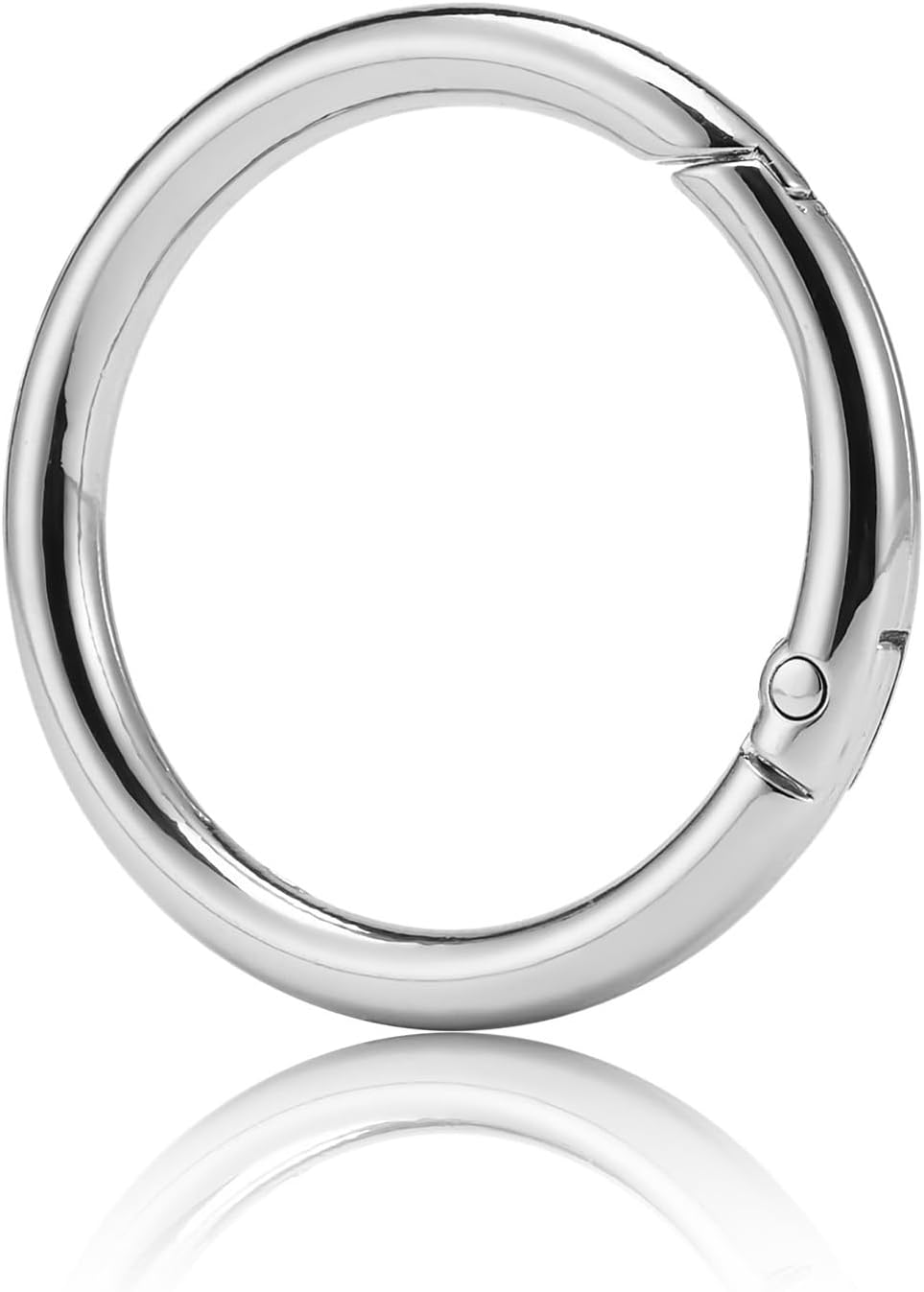15pcs Trigger Spring O Rings Round,Metal Keychain Ring Round Carabiner Clips for Keyrings Buckle, Bags,Purses