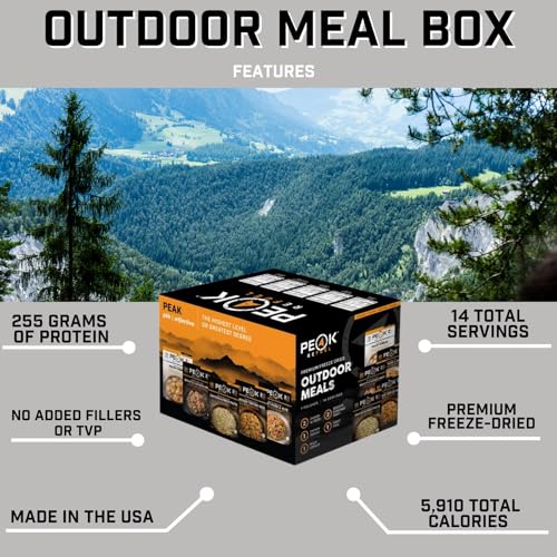 Peak Refuel Bulk Meal Packs | 100% Real Meat | Premium Freeze-Dried Meals for Backpacking, Camping & Survival | MRE Emergency Food (Outdoor Meal Box)