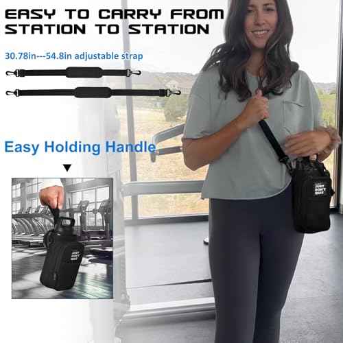 Magnetic Water Bottle Holder Bag with Phone Pocket for 24 32 40 oz, 5 Strong Magnets Neoprene Water Bottle Carrier Adjustable Crossbody Strap Gym Ourdoor