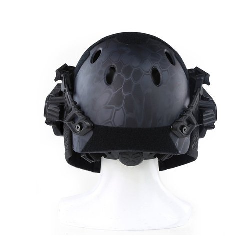 PJ Fast Tactical Helmet Airsoft Paintball Protective Helmet Full Face Mask Molle Mesh Breathable Goggles for Military CS Paintball Shooting, Hunting, Cycling, Motorcycle, Outdoor Sports