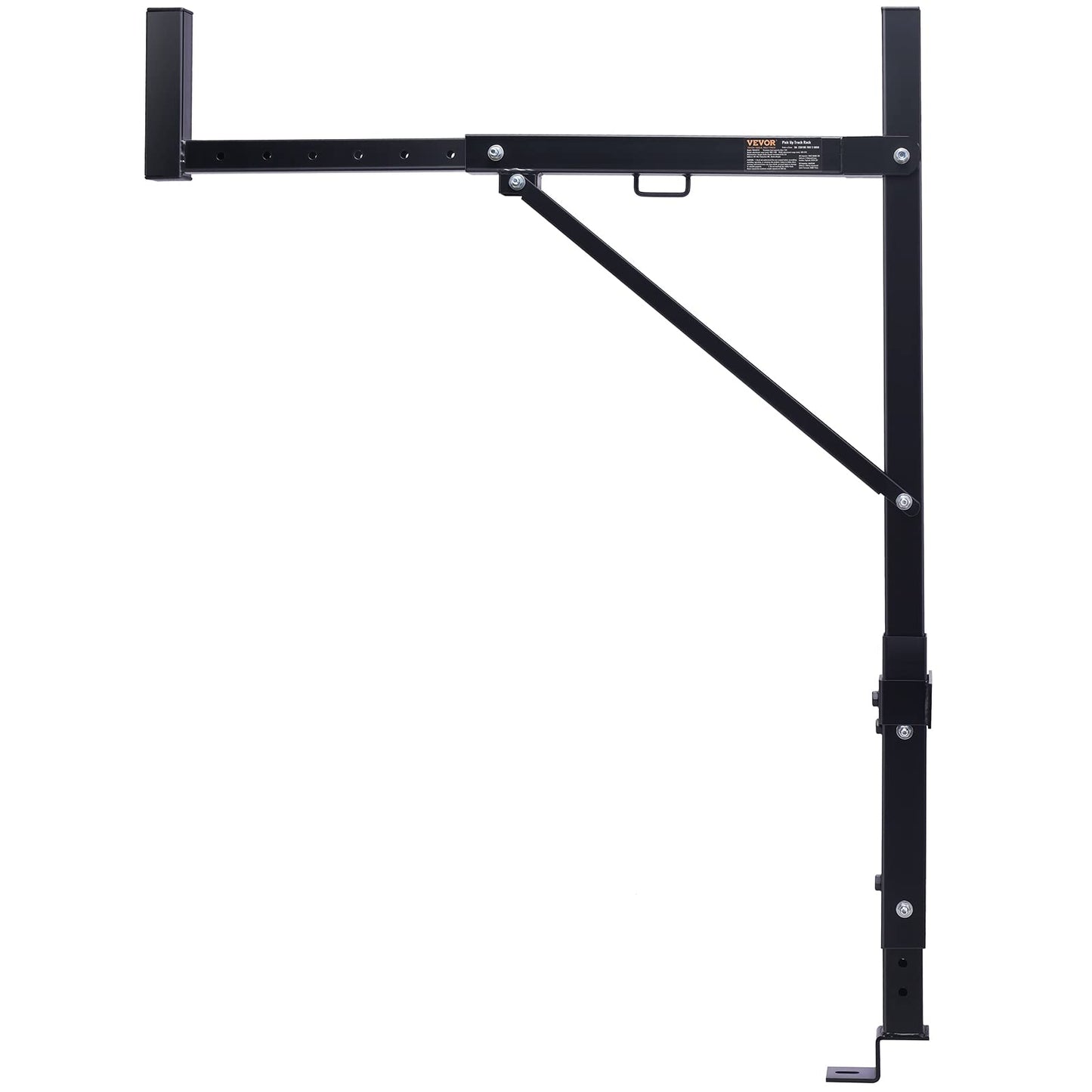 VEVOR Truck Rack, 19-34inch Extendable Truck Ladder Rack, 38.6"-43.6" Adjustable Height, 250 lbs Capacity Steel Ladder Rack for Truck, Heavy Duty Truck Bed Rack for Kayak, Surfboard, Lumber, Ladder