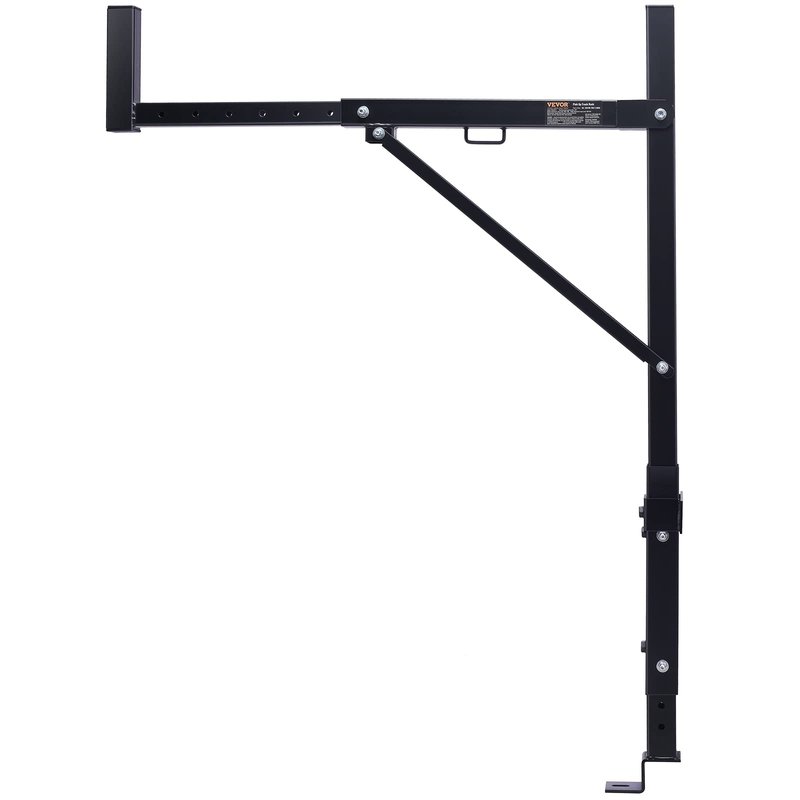 VEVOR Truck Rack, 19-34inch Extendable Truck Ladder Rack, 38.6"-43.6" Adjustable Height, 250 lbs Capacity Steel Ladder Rack for Truck, Heavy Duty Truck Bed Rack for Kayak, Surfboard, Lumber, Ladder