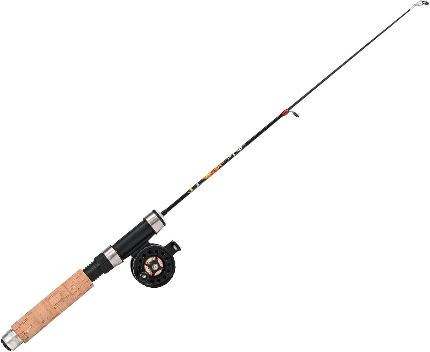 1 Set Fishing Rod with Fishing Reel Short Portable Winter Outdoor Ice