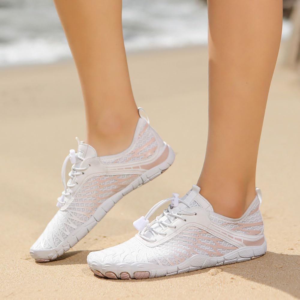 2025 New Peakfootwear for Women Men Neuropathy, Hike Barefoot Footwear Shoes Womens, Grounded Barefoot Footwear Grounding Shoe (White, Adult, Women, 8, Numeric Range, US Footwear Size System, 8.5, Medium)