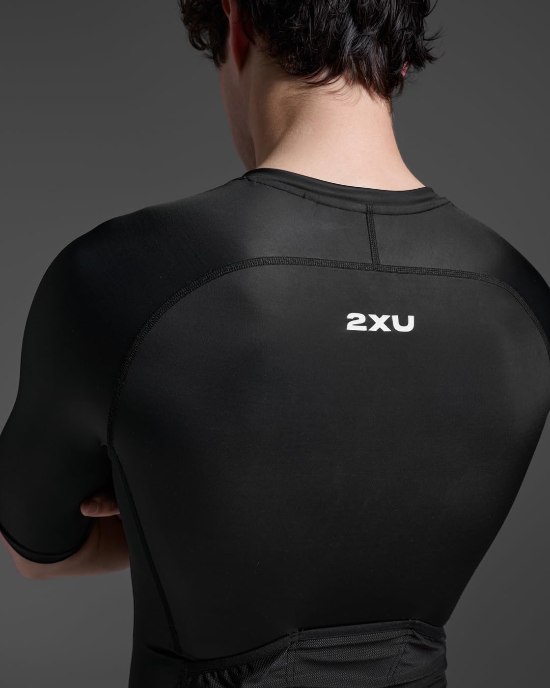 2XU Men's Core Sleeved Trisuit - Black/White - Medium