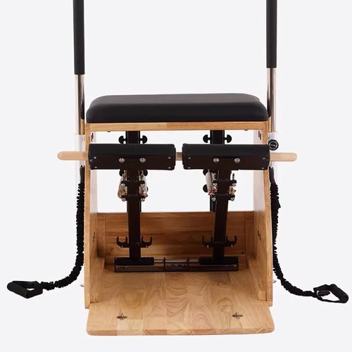 REFORING Pilates Chair, W7 Maple Series Split-Pedal Stability Combo Chair Pro Equipment with Handles and Bungee Cords for Home and Studio Workouts