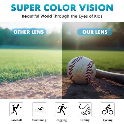 Kids Polarized Sports Sunglasses, Youth Baseball Sunglasses for Boys Girls Age 6-12 UV400 Protection Glasses