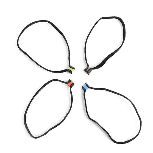 Kodrily Tippet Rings Small, 3.35in Tippet Holder, Portable Fish Wire Loop Tackle, Black 4Pcs Elastic Fabric Lightweight, Fly Fishing Tippet Spool Ring for Line Winder