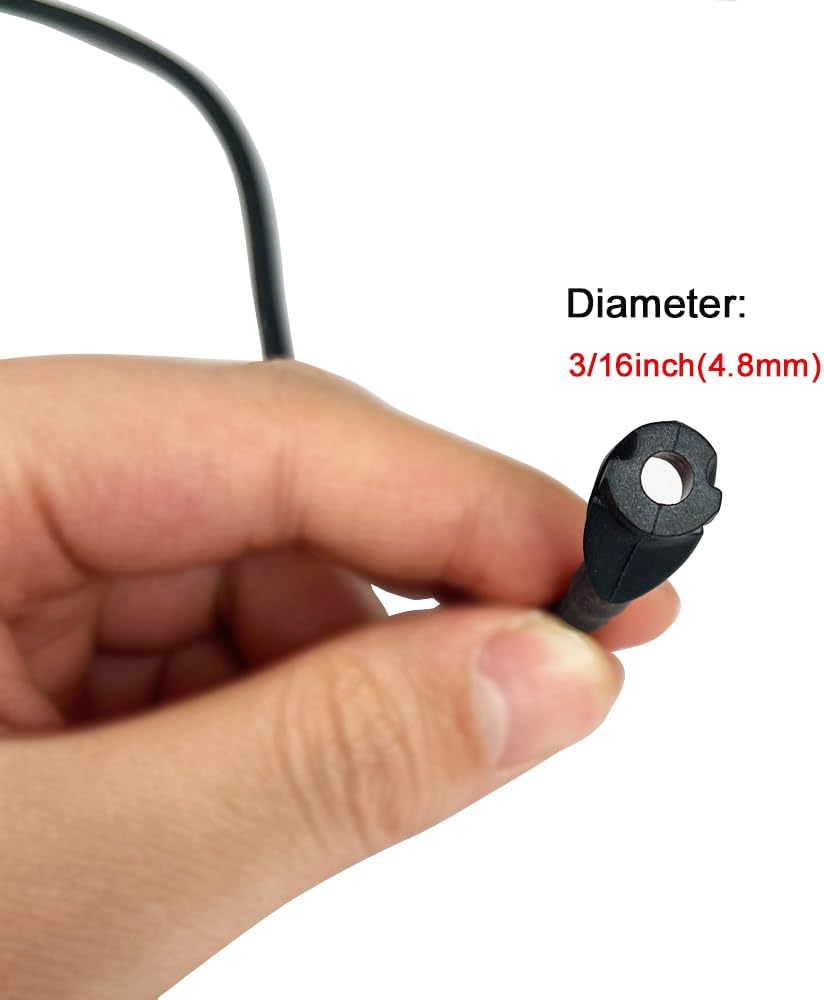 2Pcs Archery Peep Sight Compound Bow 3/16 Rubber Tube Peep Sight Bow String Tubing with Buckle for Hunting Shooting Targeting Accessories