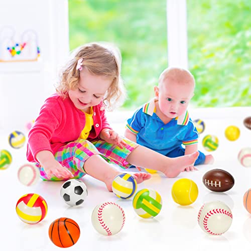Mini Foam Sports Balls Set - Stress Relief Toys, 97 Pieces, Orange - Variation of 97 / Orange