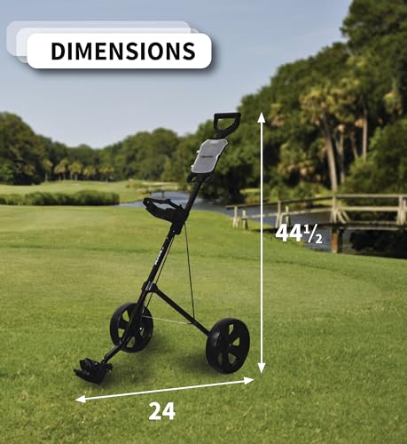 Jef World Of Golf Deluxe Steel Golf Cart, Black