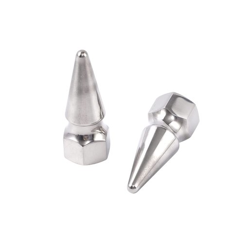 Lowrider 304 Stainless Steel Spike Axle Nuts Schwinn Cruiser Chopper BMX Stingray 3/8"-24