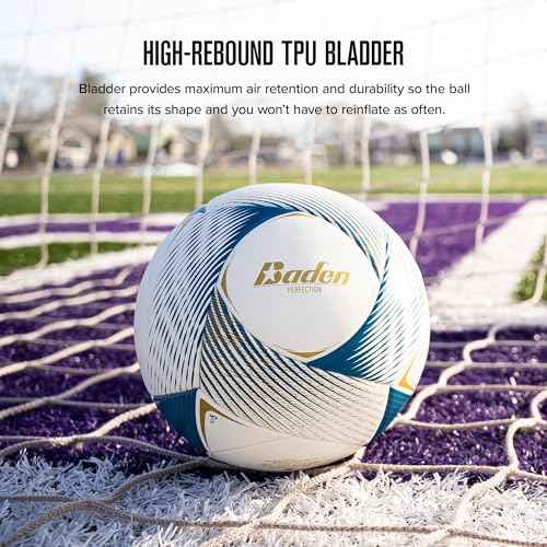 Baden Perfection Thermo Soccer Ball, Official Size 5 Seamless Thermal-Bonded, NFHS Approved