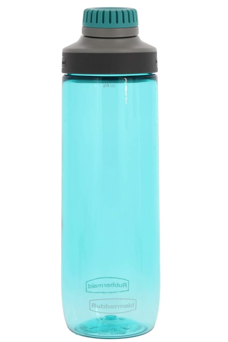 Rubbermaid Leak-Proof Chug Water Bottle, 24 oz, Aqua Waters