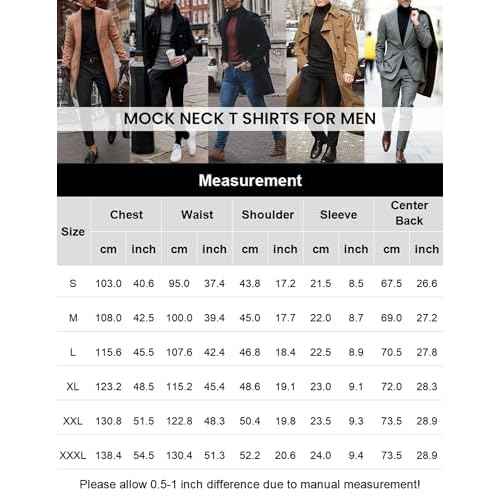 Ekouaer Mens Mock Turtleneck Short Sleeve Knit T Shirts Slim Fit Basic Thermal Tops Lightweight Tee S-XXXL