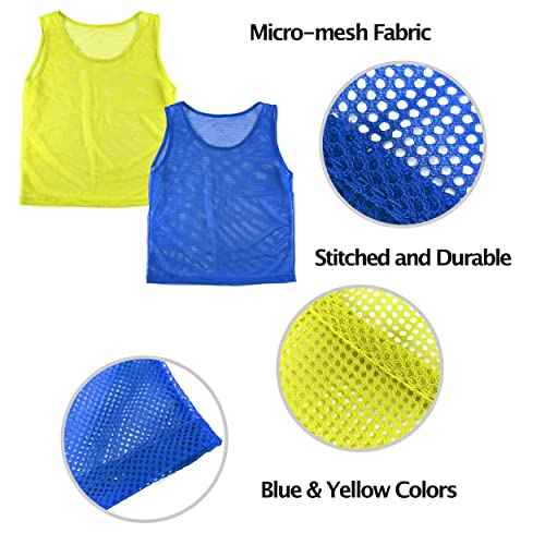 Super Z Outlet 12 Pinnies Scrimmage Vests Team Practice Jersey for Child Youth Teen Lightweight