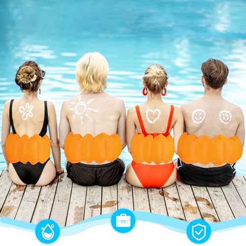 Adult Inflatable Swim Belt with Adjustable Waist Belt - Orange / Solid