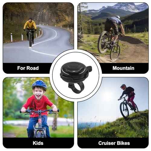 2 Pack Bike Bells for Adults, Loud Crisp Clear Sound, Durable Aluminum Alloy, Bicycle Bell for Adult Bikes, Easy to Install Cycling Accessories for Mountain Road and Commuter Safety