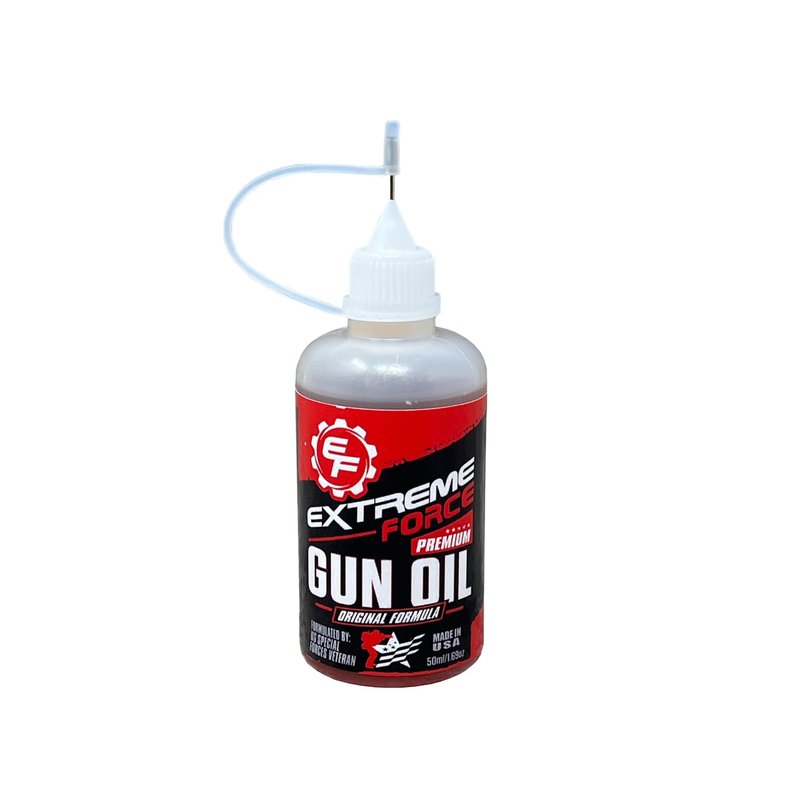 Extreme Force Original Formula Premium Gun Oil, 100% Synthetic Firearms & Weapons Lubricant, Superior High Friction Wear Protectant, US Special Forces Veteran/Master Gunsmith Formulated, Made in USA