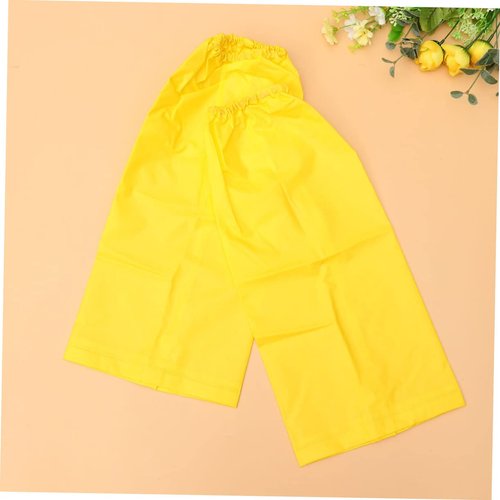 PRETYZOOM 1 Pair Waterproof Leg Cover Slip Rain Leg Cover Gaiters Overshoes Stain Rain Pants Waterproof Trousers Rain Leg Lightweight Hiking Covers Yellow