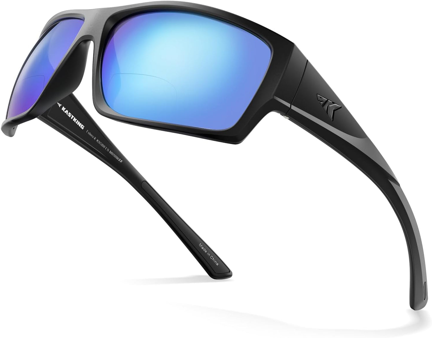 KastKing Estero Polarized Sunglasses,Bi-Focal x1.5x2.0x2.5 Magnifications,Wrap Frame Sport Reader Sunglasses for Men&Women