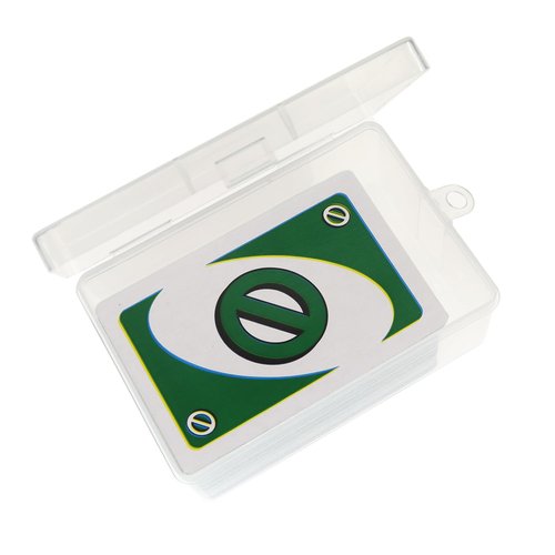 4Pcs Plastic UNO Card Case Box Holder Designed for 112Pcs Classic Mattel UNO Card Game, High Capacity Playing Card Case Box Storage (NO Cards)