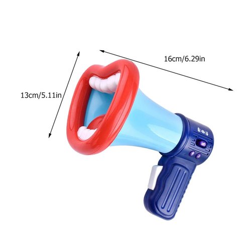 Totority Battery- Operated Megaphone Portable Megaphone Bullhorn Mega Phone Loud Speaker Prize for Kids and Adults Blue