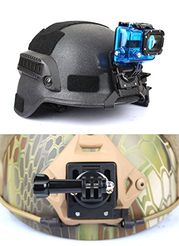 HYFAN NVG Tactical Helmet Front Mount Bracket for Action Camera Black