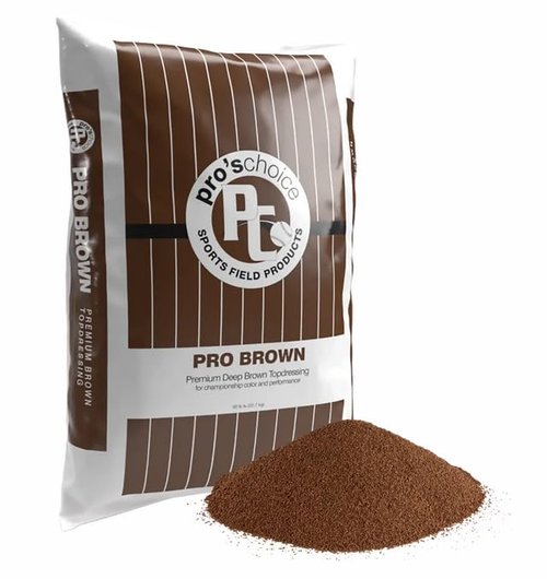 Home and Country USA Pro's Choice Pro Brown Premium Infield Topdressing, 50 lb Bag ??Uniform Particle Clay Conditioner with Long-Lasting Deep Brown Color