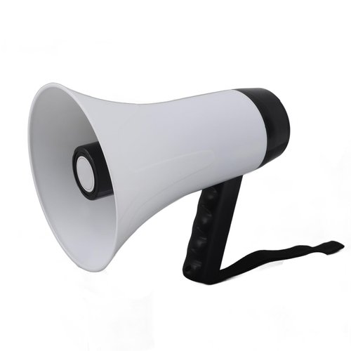 aqxreight Portable Megaphone Bullhorn 30W Power Megaphone Speaker 300S Recording 500M Trans Distance 10 Hours Lasting Battery 1500mAh Portable Megaphone BullhornPortable Megaphone Speaker