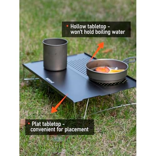 WildCall Mini Solo Folding Table Ultralight Compact with Carry Bag for Backpacking Camping Hiking Beach (Gunmetal)