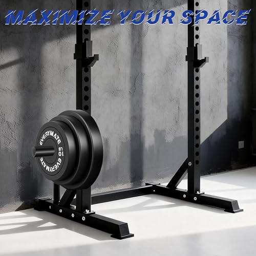 Heavy Duty 3x3 Inch Power Rack & Squat Rack Plate Holder 2 Pack - Fits 2" Plates
