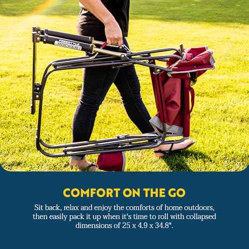 GCI OUTDOOR Freestyle Rocker Camping Chair | Portable Folding Rocking Chair with Solid, Durable Armrests, Drink Holder & Comfortable Backrest ? Royal Blue
