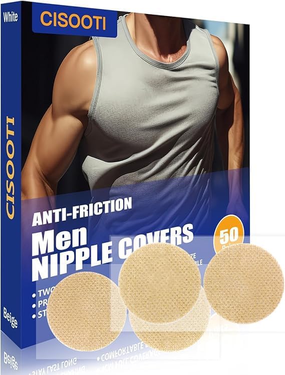 100 Pairs(200 Pieces) Men's Nipple Cover, Hide Nipple Tape, Anti-Chafing Nipple Covers for Sport and Daily Wear