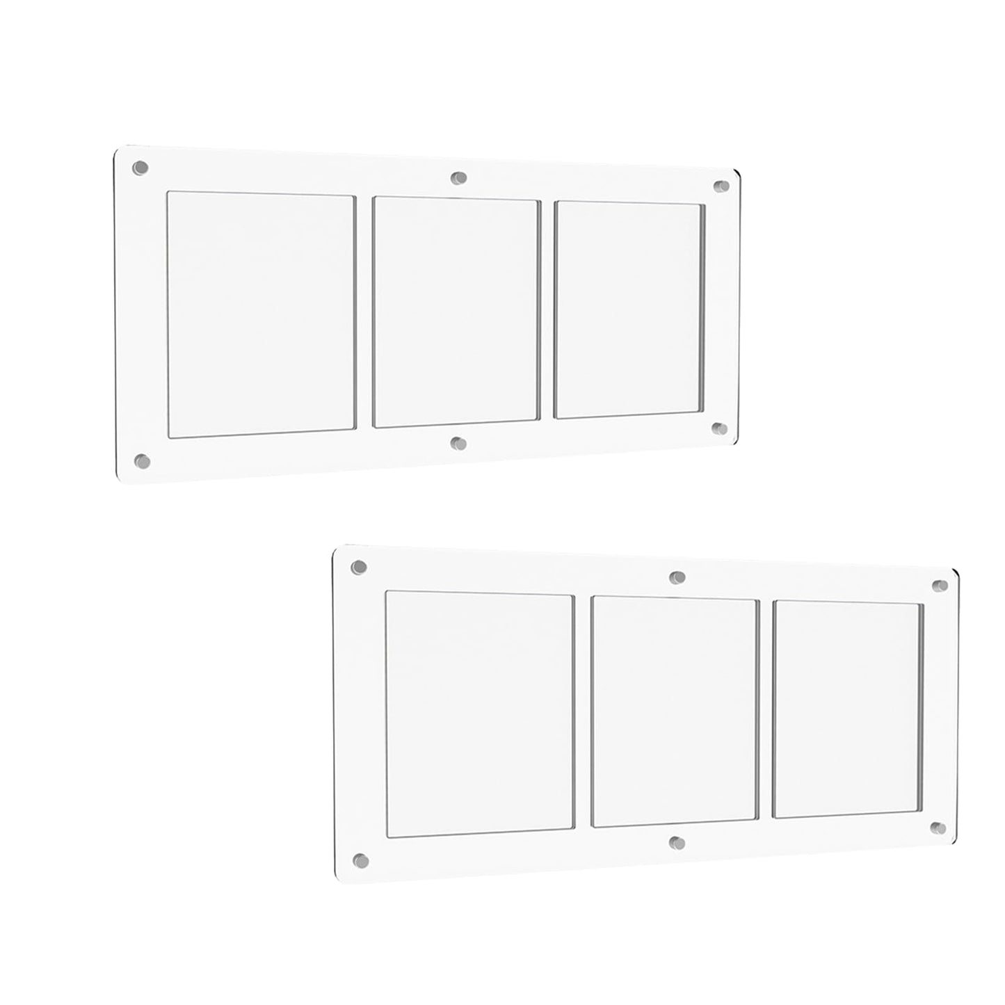 2Pack Card Display Case 35PT Acrylic TCG Triple Cards Frames One-Touch-Open Magnetic Card Display, Clear Card Stands for Standard Cards ComicCards Sports Cards Baseball Cards