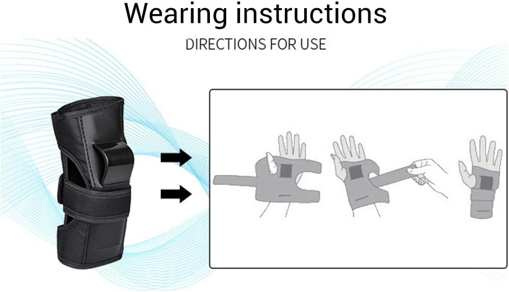 1 Pair Wrist Guard Protective Gear for Roller Skating Skateboarding Wristsavers Brace Protective Gear for Adults Kids Youth