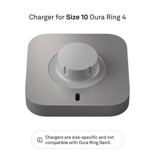 Oura Ring 4 Charger - Size 10 - Charging Dock and USB-C Cable - Charges Oura Ring 4 up to 8 Days