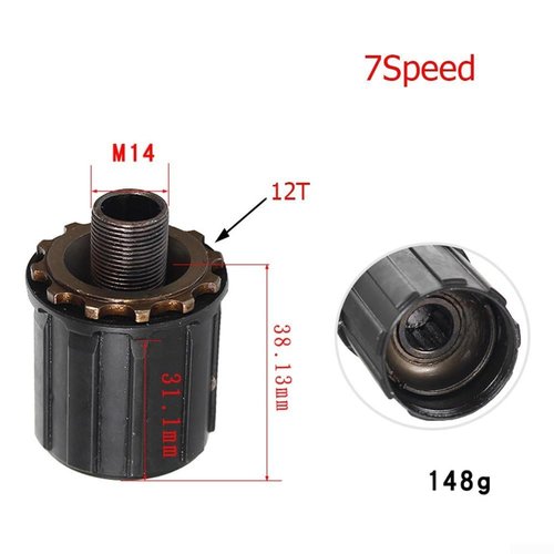 Bicycle Freehub Body, 7 8 9 10 Speed Compatible With RM30 RM40 RM60 Replacement Part For MTB Mountain Bike Cycling Hub, Black Replacement Part Freehub Body(A)